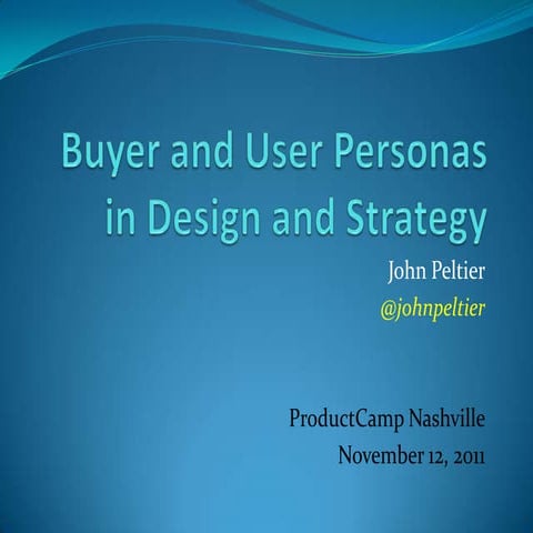Personas in Design and Strategy