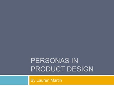 Personas In Product Design