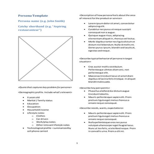 Persona template