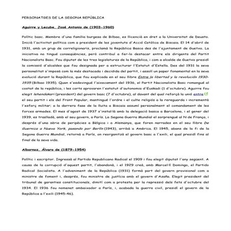 Personatges de la Segona República