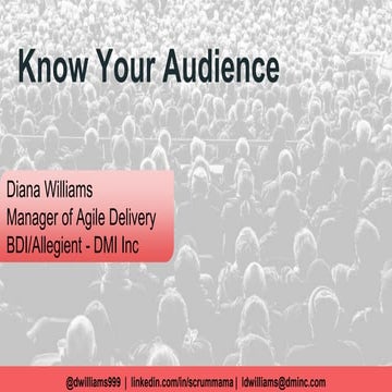 Know Your Audience - Agile Indy