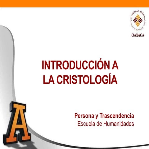 Introducción a la Cristología