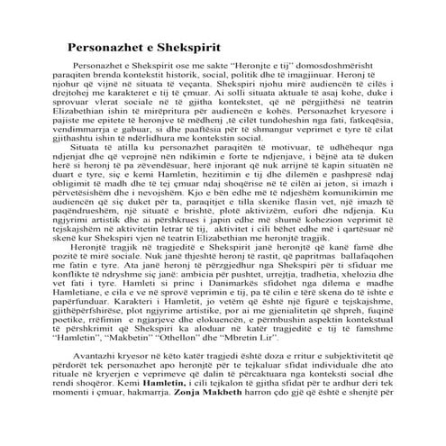 Personazhet e shekspirit 