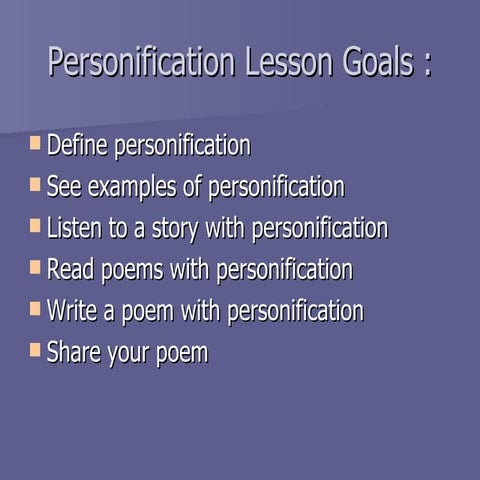 Personification Lesson Ppt
