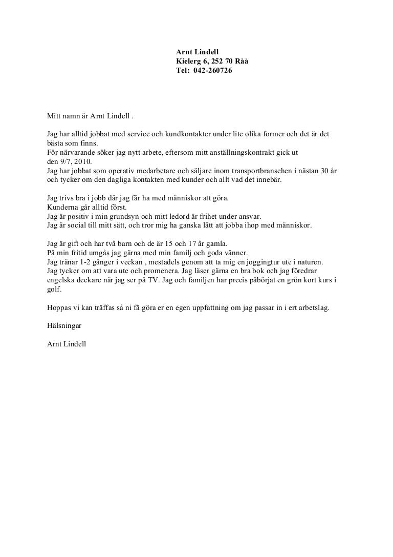 Personligt Brev