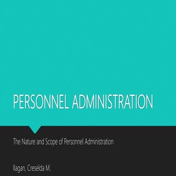 Personnel administration