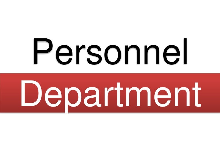 Personnel department