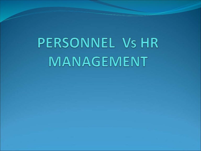 Personnel management