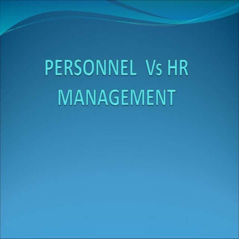 Personnel management