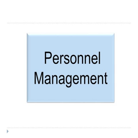Personnel management