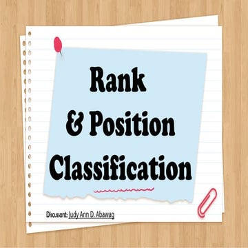 School personnel administration position classification | PPTX
