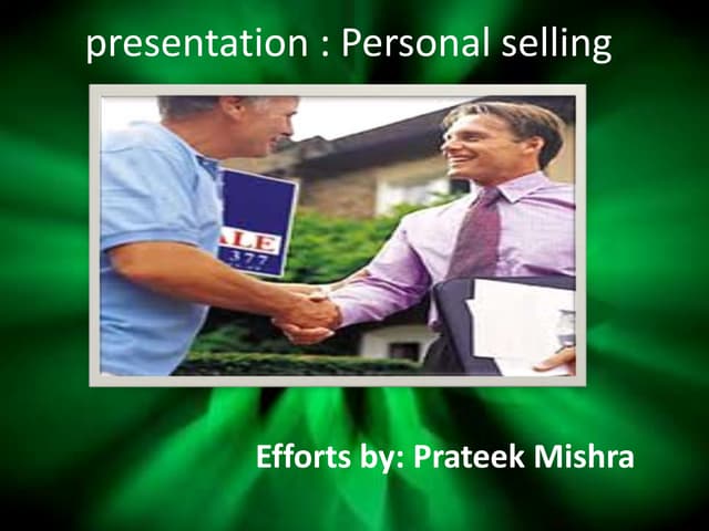 PPT on Personal selling