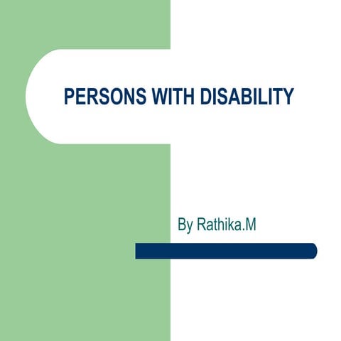 Persons with disability