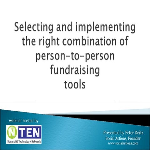 Person-to-Person Fundraising Tools