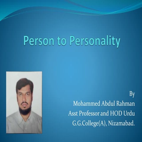 Personality Development Lecture
