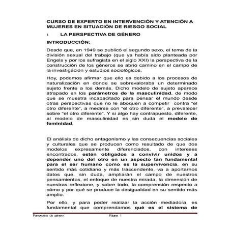 Perspectiva de género y conceptos básicos