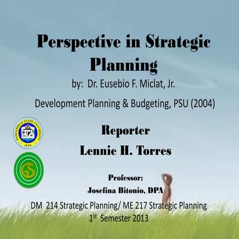 Perspective in Strategic Planning