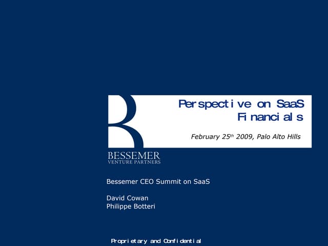 Perspective On Saa S Financials (Pu...