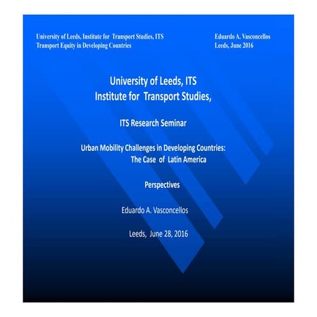 Perspectives - urban mobility challenges in developing countries | PDF