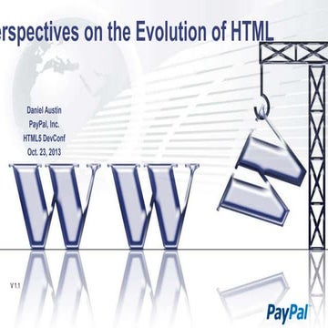 Perspectives on the Evolution of HTML | PPTX