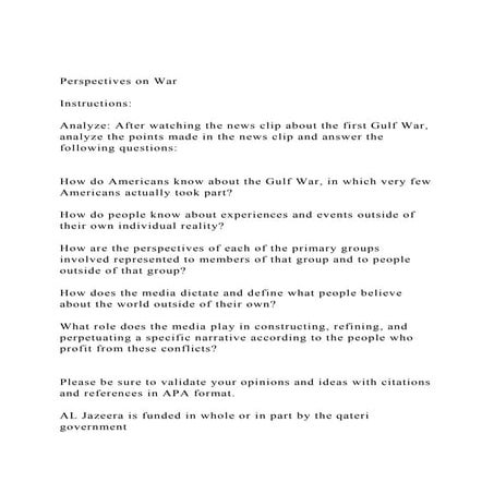 Perspectives on WarInstructionsAnalyze After watching .docx