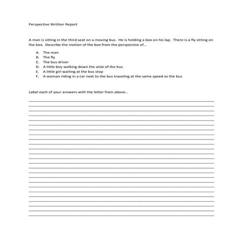 Perspective written report