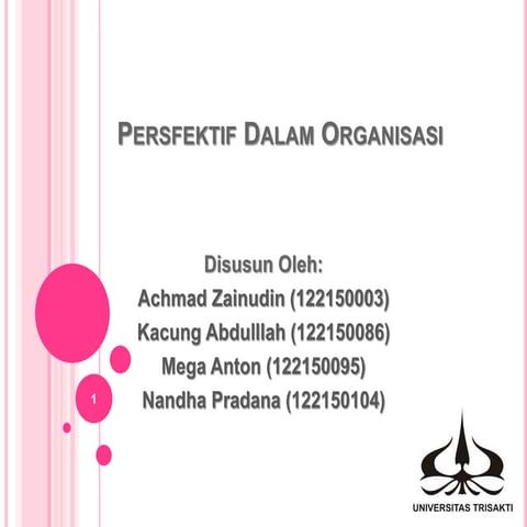 Persfektif dalam organisasi
