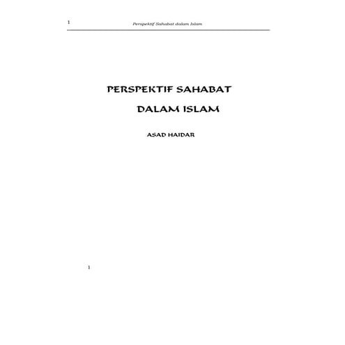 Perspektif Sahabat Menurut Syi'ah