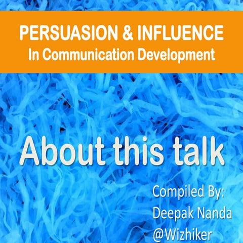 Persuasion & influence in communication