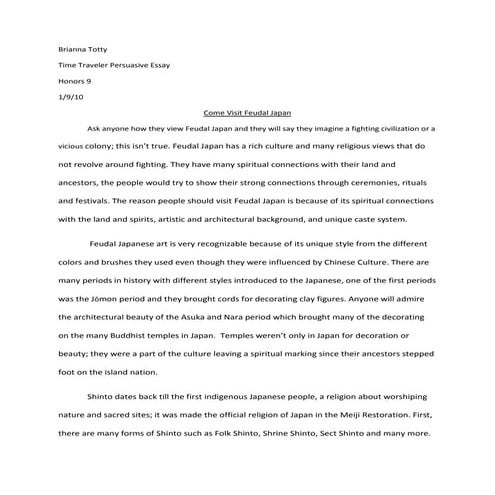 Persuasive essay japan | DOCX