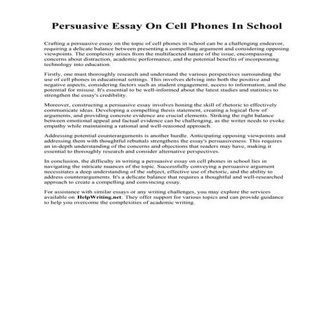 Persuasive Essay On Cell Phones In School.pdf