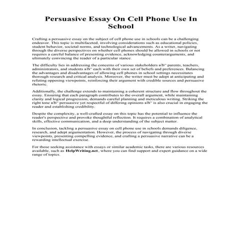 Persuasive Essay On Cell Phone Use In School.pdf