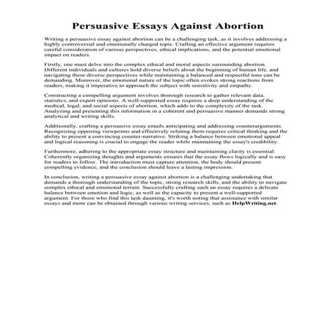Persuasive Essays Against Abortion.pdf