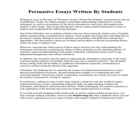 Persuasive Essays Written By Students.pdf