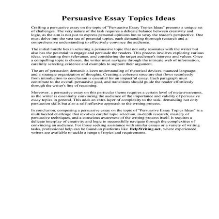 Persuasive Essay Topics Ideas. Persuasive Essay Topics amp; Ideas for Austral...
