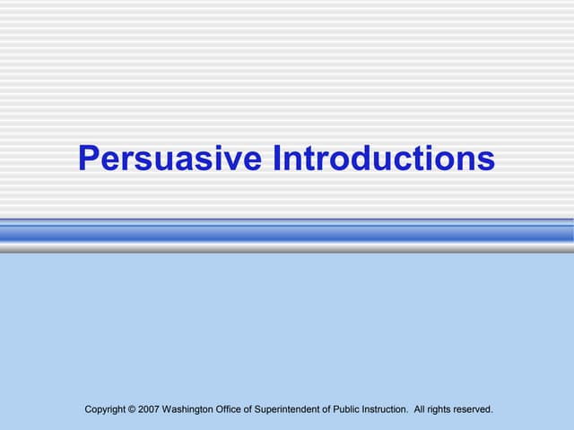 Persuasive Essay Conclusions OSPI