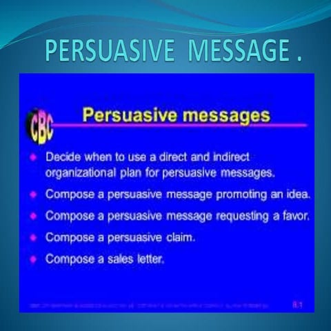 Persuasive  message