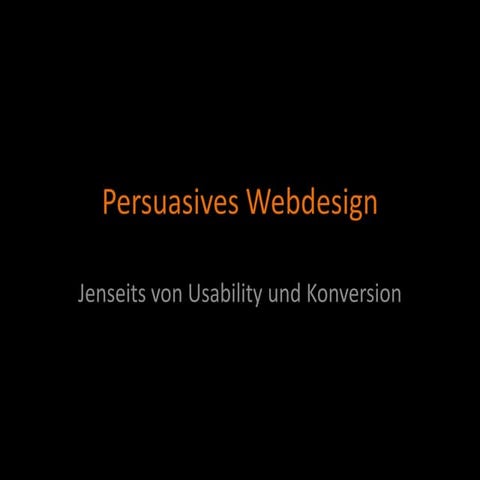 Persuasives Webdesign
