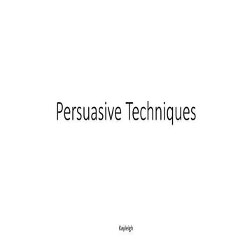 Persuasive techniques
