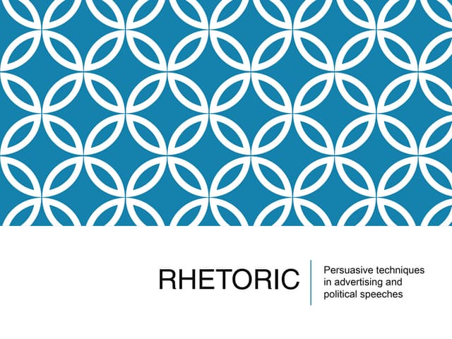 Persuasive techniques in advertising and political speeches & How to write a ...