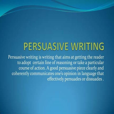 Persuasive writing