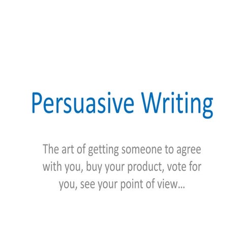 Persuasive Writing 16