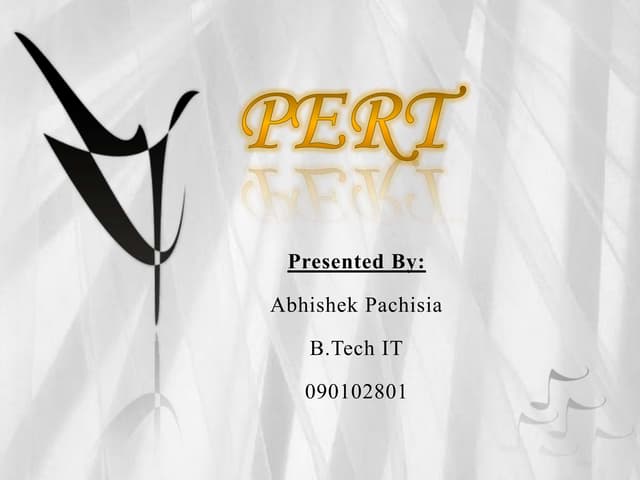 Program Evaluation and Review Technique (PERT)
