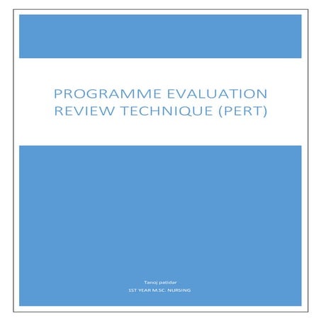 PERT (Program evaluation review technique) 