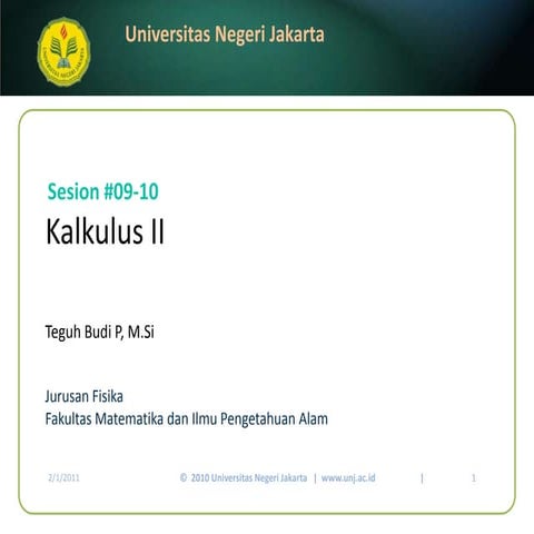 Kalkulus II  (09 - 10)
