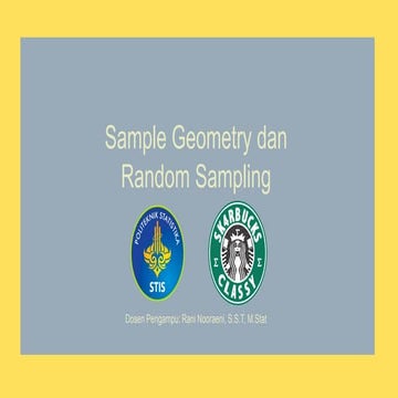 APG Pertemuan 3 : Sample Geometry and Random Sampling (1)