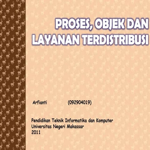 Proses, objek dan layanan distribusi