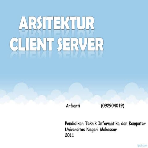 Arsitektur client server
