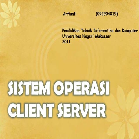 Sistem operasi client server
