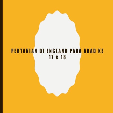 Faktor-faktor Pertanian di England